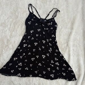 American Eagle Floral Skater Dress – Size 2 | Soft Grunge Femme | Cutout Detail